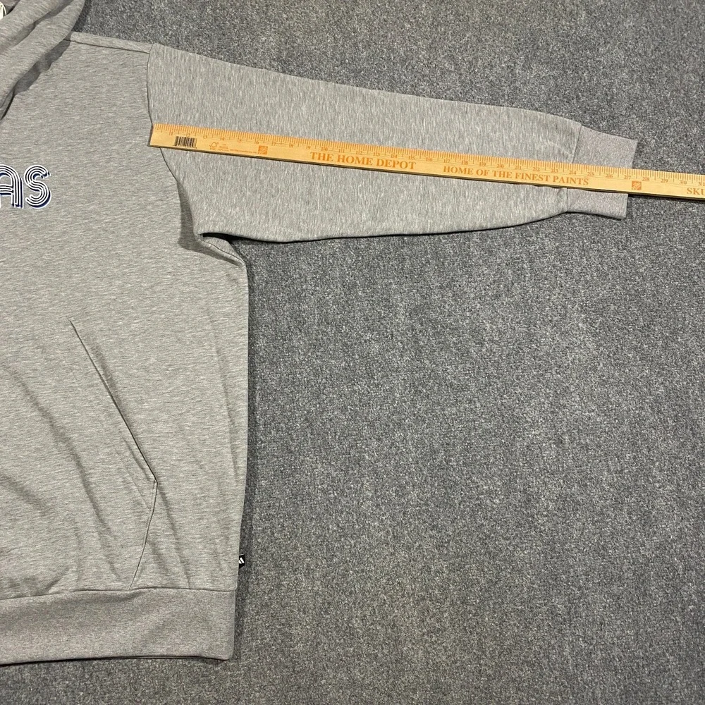 Adidas 3D Retro 70s Striped Logo Hoodie Mens 4XLT 4XL Tall Gray Disco Groovy NWT